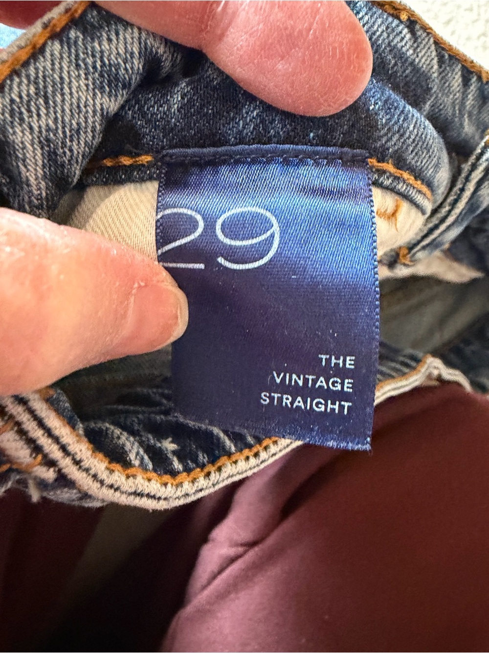 Pilcro Vintage Straight Distressed Blue High-Rise jeans size 29 like new - Picture 15 of 15